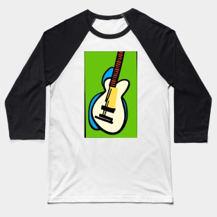 Pop Art Guitar Baseball T-Shirt